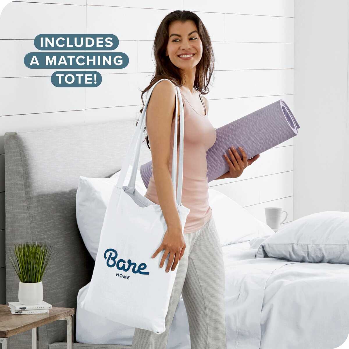 Juego de sábanas de franela Bare Home 100% -Blanco - Imagen 10