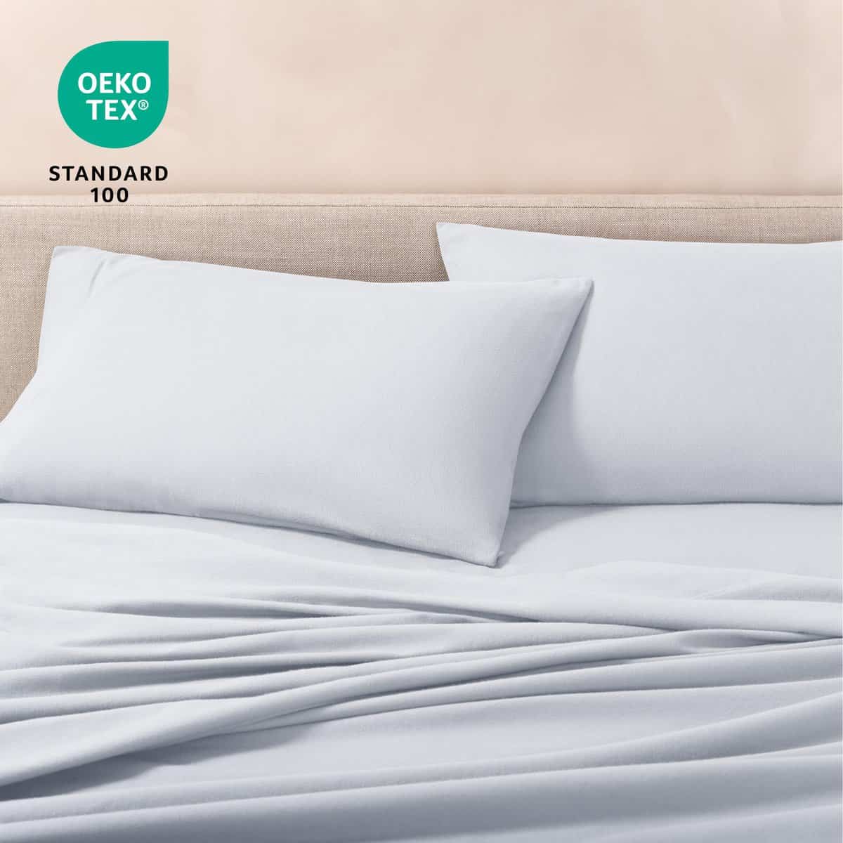 Juego de sábanas de franela Bare Home 100% -Blanco - Imagen 7