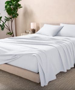 Juego de sábanas de franela Bare Home 100% -Blanco