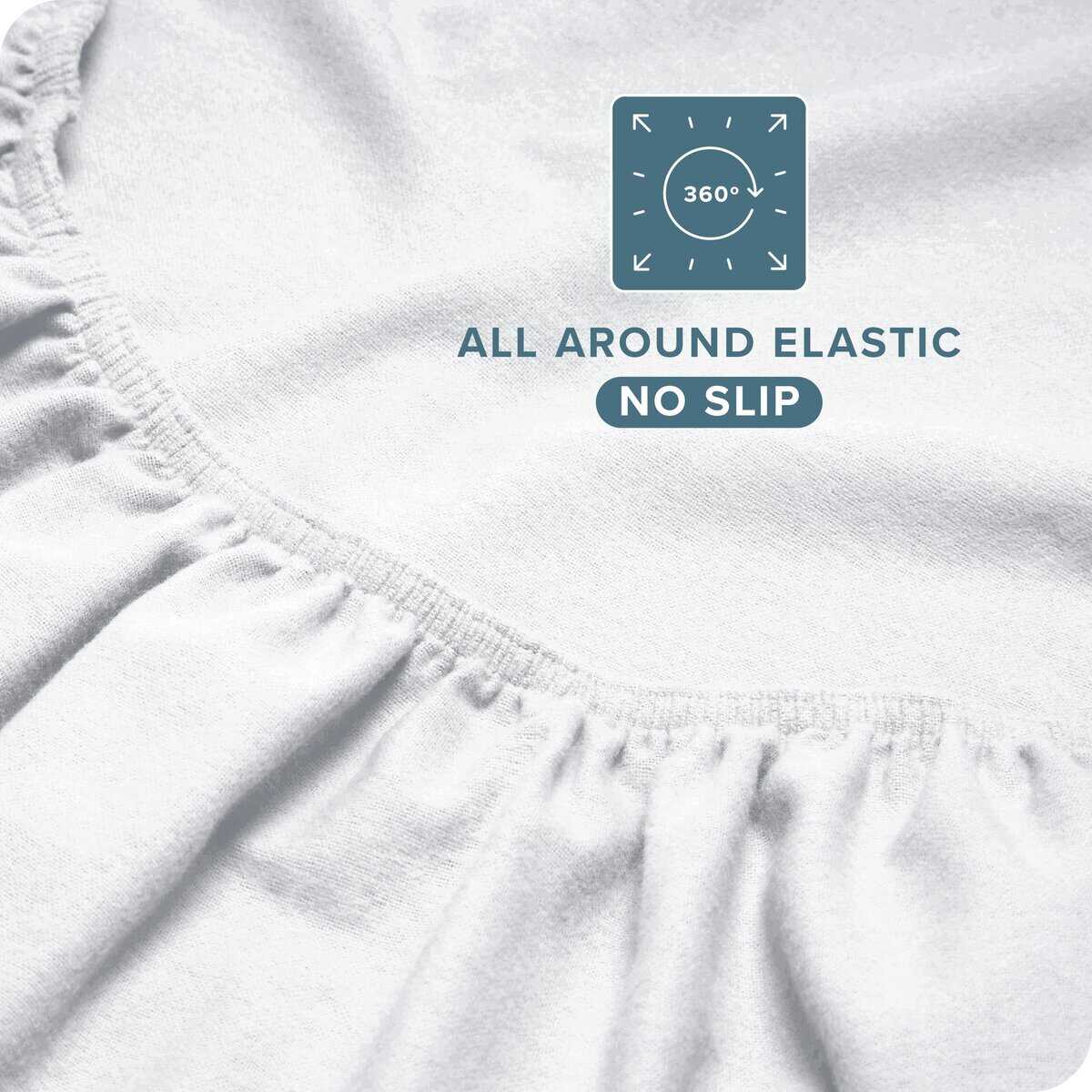 Juego de sábanas de franela Bare Home 100% -Blanco - Imagen 8