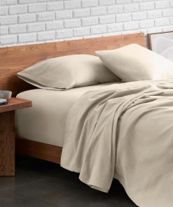 Juego de sábanas de franela Bare Home 100% -Arena