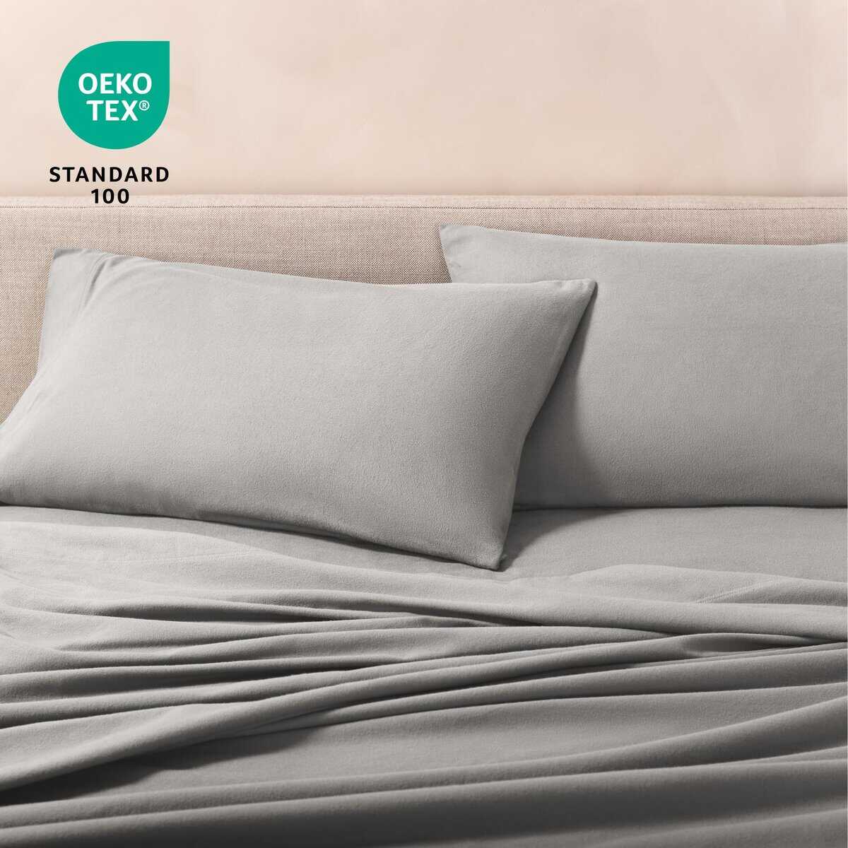 Juego de sábanas de franela Bare Home 100% -Gris Claro - Imagen 7