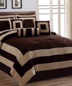 Juego de Edredón Grande Color Chocolate/Marrón de Micro