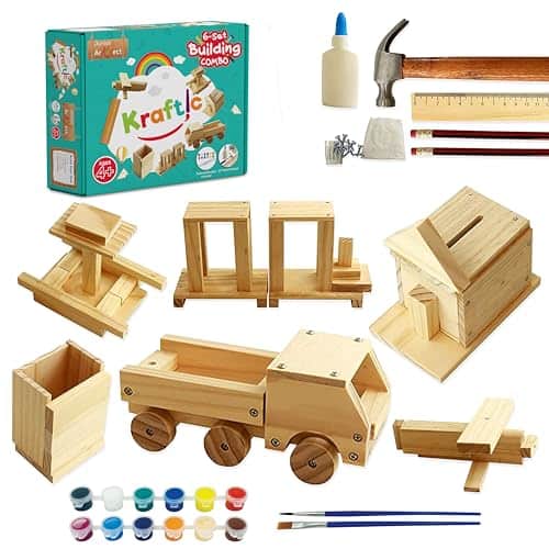 Kit de Carpintería Kraftic para Niños y Adultos, con 6