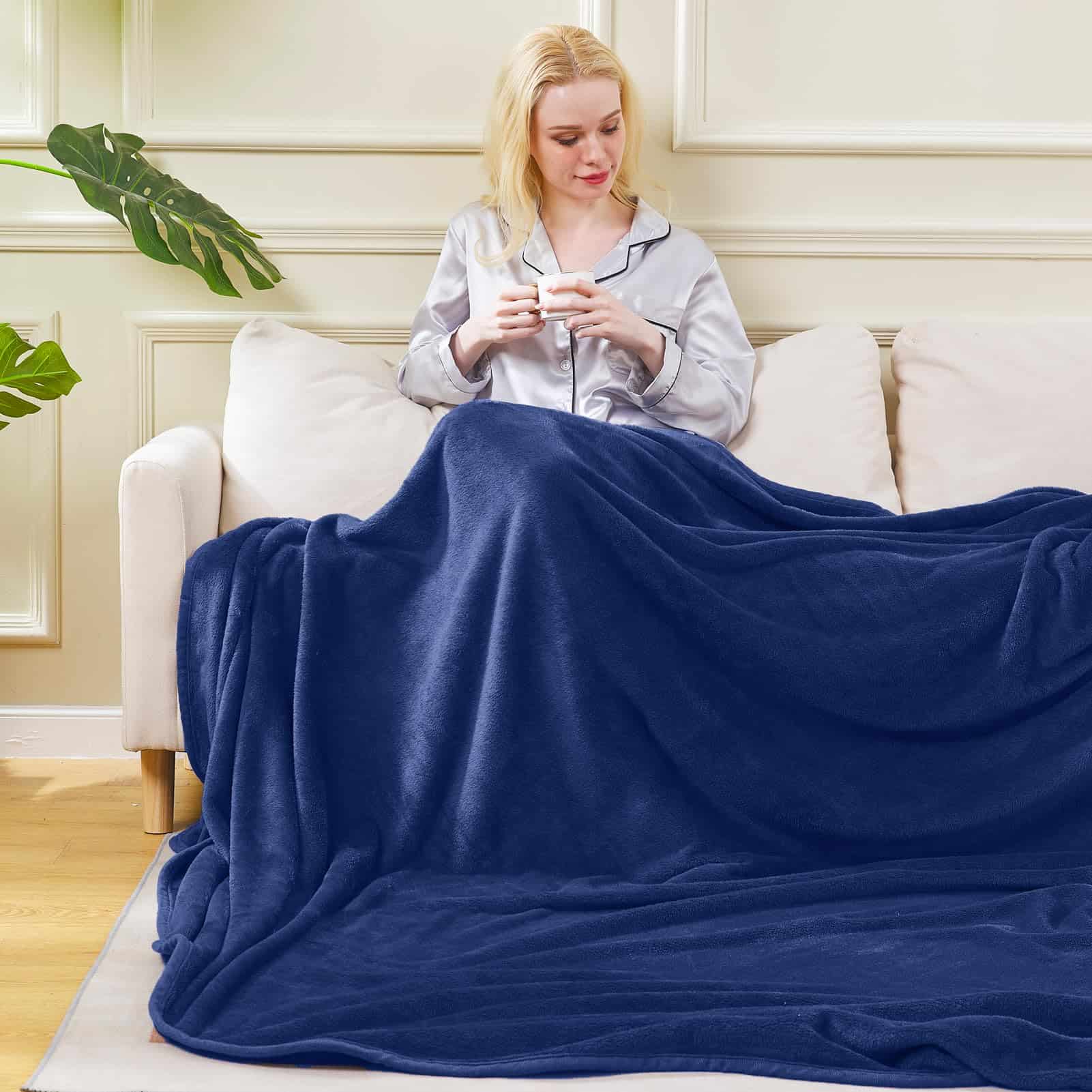 Manta HOZY para Cama o Sofá Tamaño Twin de Franela Suave y - Imagen 5