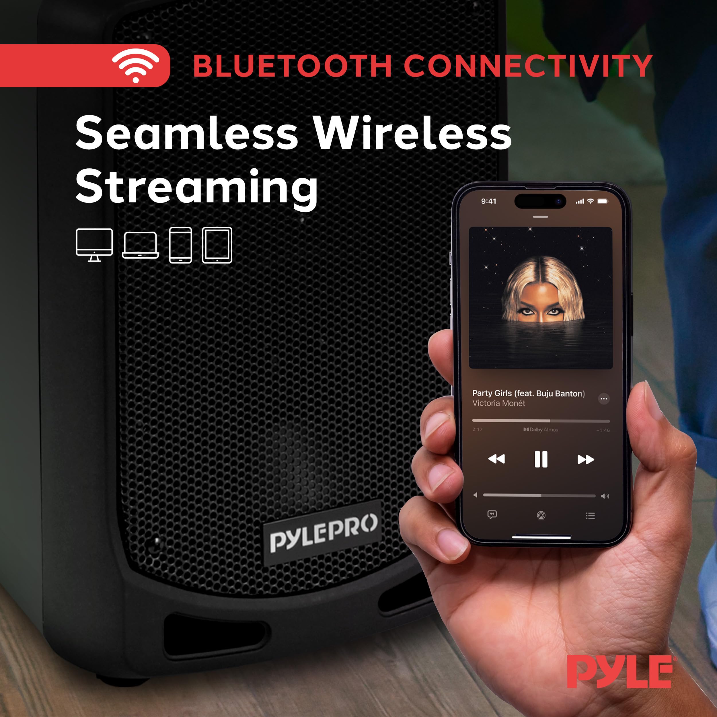 Altavoz de Karaoke PA Bluetooth Pyle - Sistema de Sonido - Imagen 5