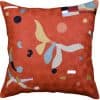 Funda de cojín moderna Kashmir Designs Kandinsky en naranja