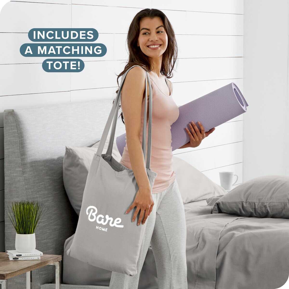 Juego de sábanas de franela Bare Home 100% -Gris Claro - Imagen 10