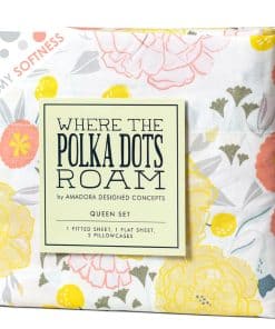 Juego de sábanas Full Size floral ligero, juego de ropa de