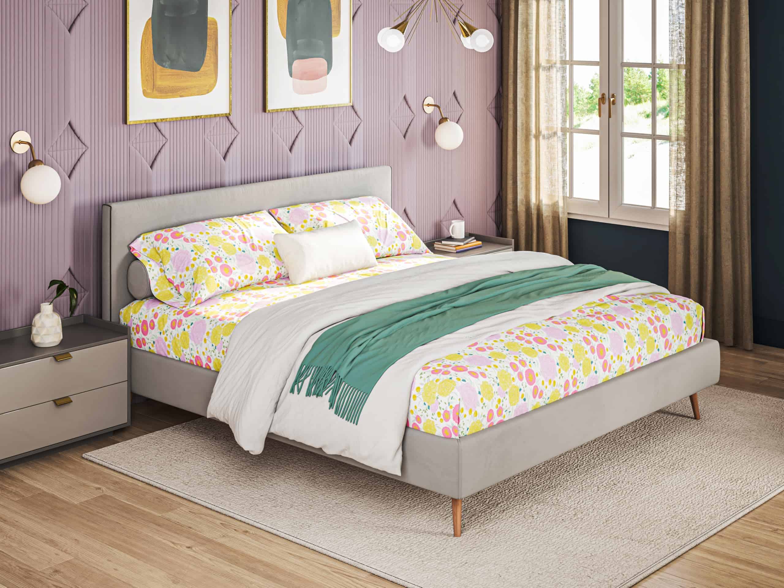 Juego de Sábanas Queen Size Florales de Luz, Súper Suaves, - Imagen 4