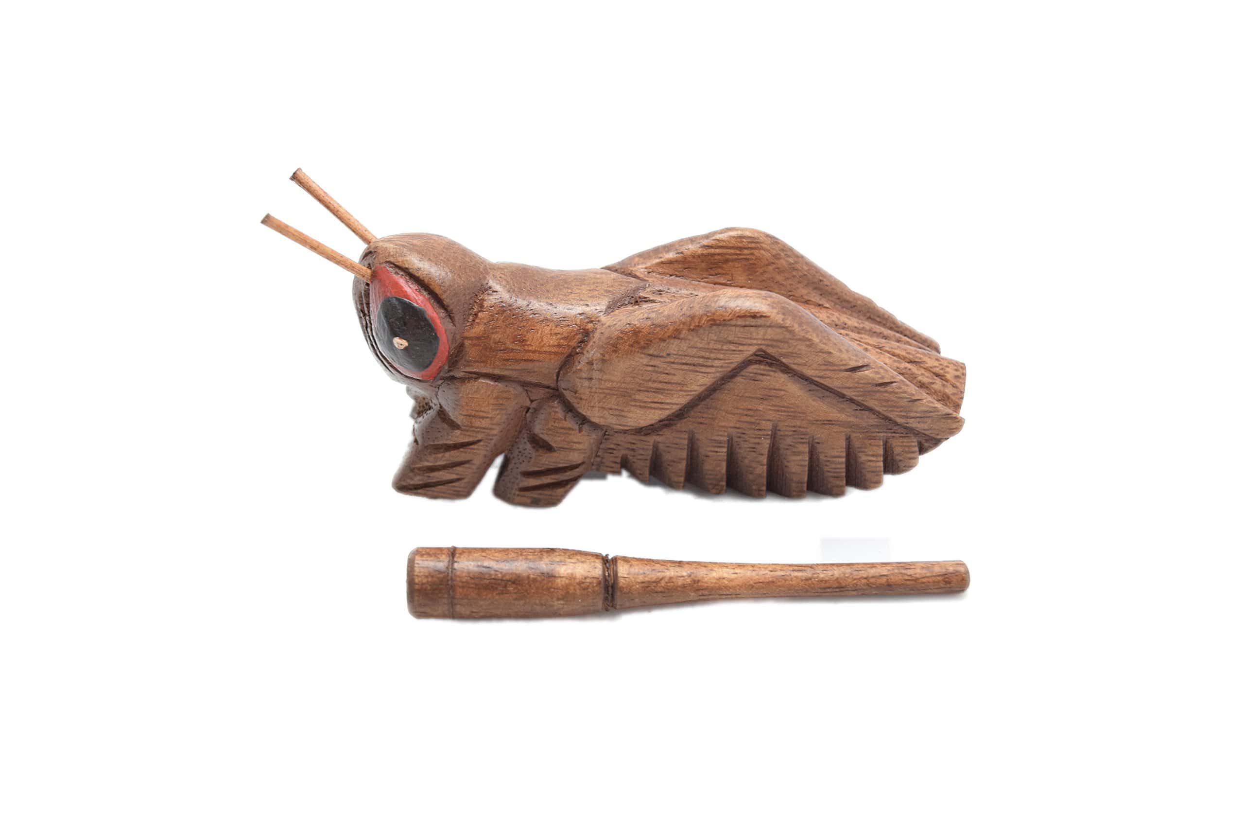 Grande Instrumento Musical Grillo de Madera 5"-6" de largo