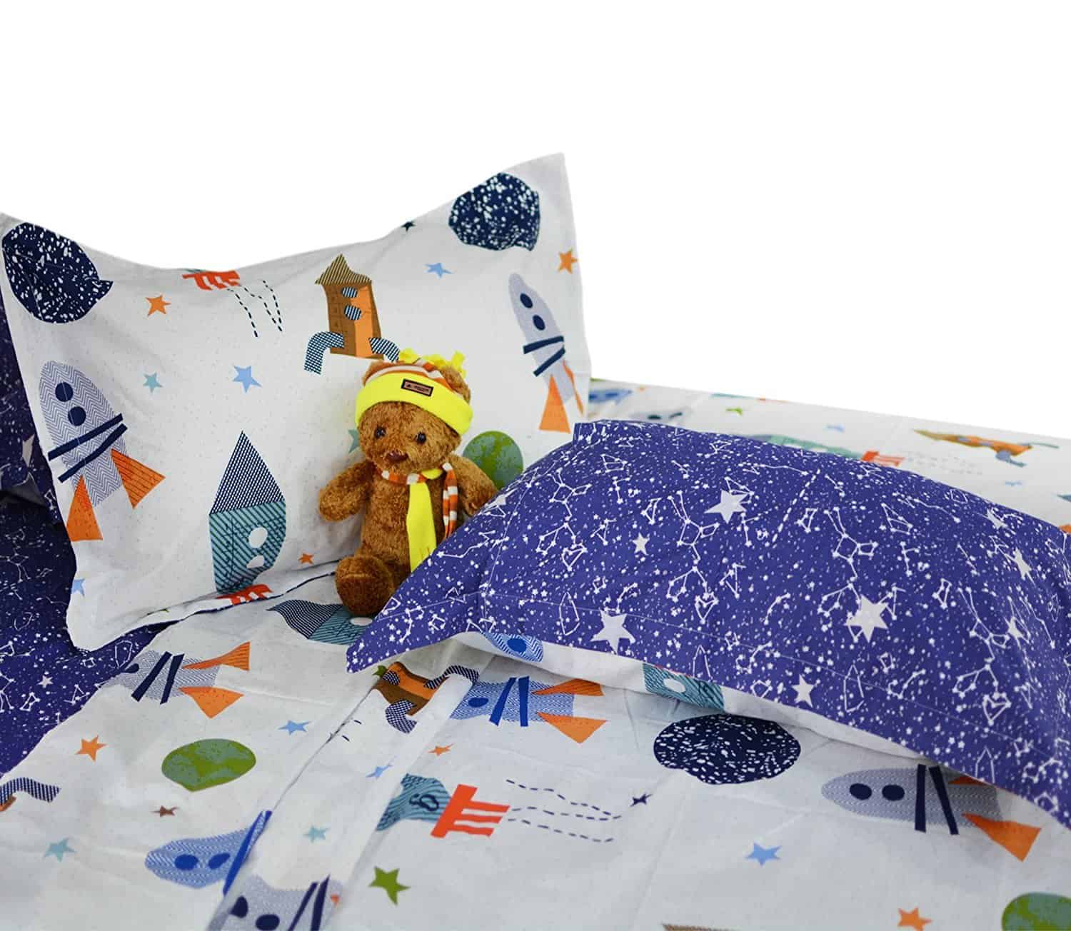 Juego de Ropa de Cama Espacial para Niños Tamaño Completo - Imagen 4