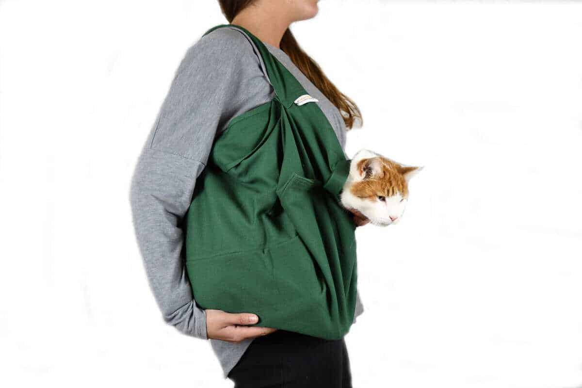 Transportadora Cat-in-the-Bag Cozy Comfort - Verde Pequeña,