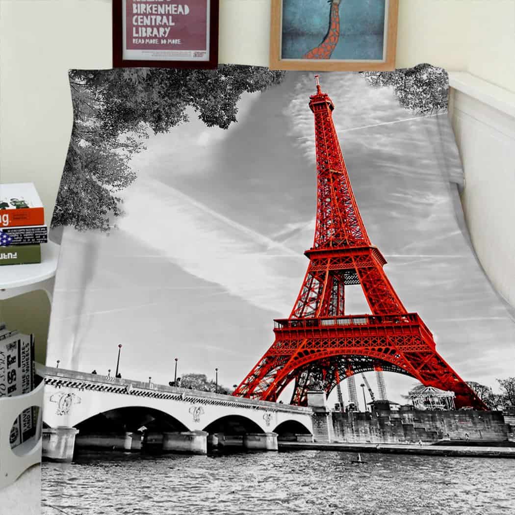 Manta suave y cálida para sofá o cama TSlook City Landmark - Imagen 3