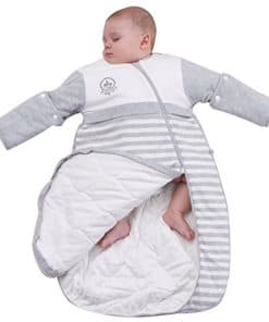 Saco de Dormir Orgánico para Bebé con Mangas Desmontables y