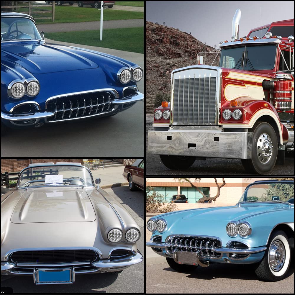 4pcs Faro LED Redondo Crystal de 5.75" 36W Sellado IP68 - Imagen 5