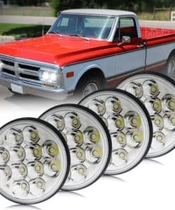 4pcs Faro LED Redondo Crystal de 5.75" 36W Sellado IP68