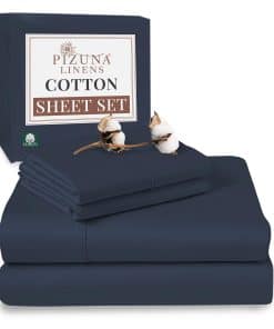 Juego de sábanas de algodón Pizuna Pure California King,