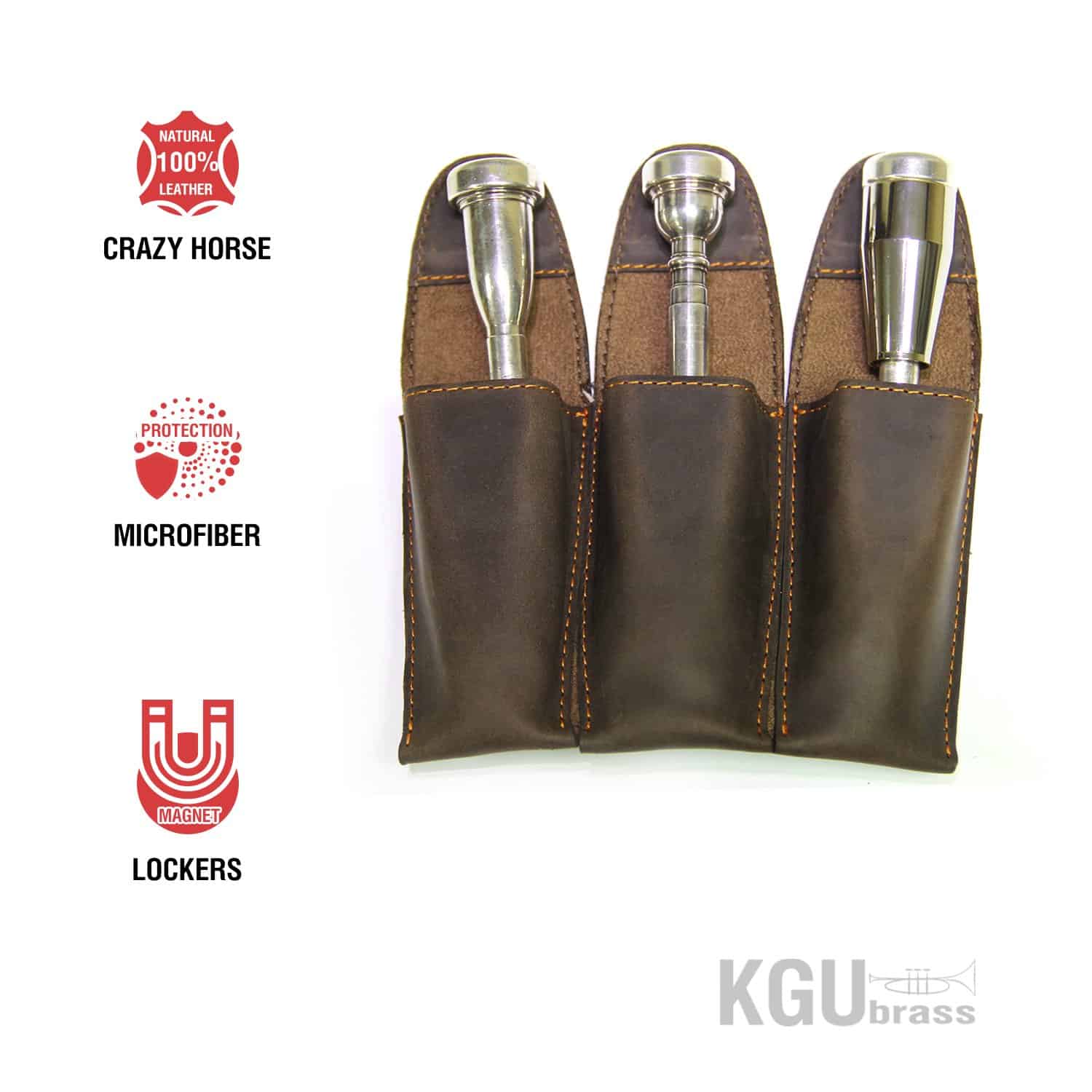 Estuche para Boquilla de Trompeta KGUBrass Piel Crazy Horse - Imagen 3
