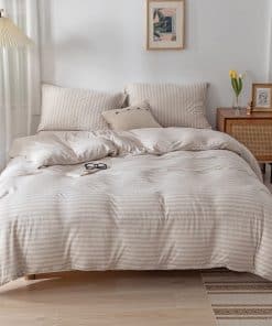 Juego de Funda de Edredón Jersey Knit 100% Algodón T-Shirt