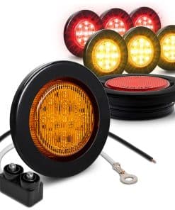 Kit de luces indicadoras laterales LED redondas ámbar y