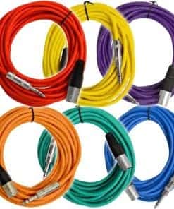 Seismic Audio - SATRXL-M25BGORYP - 6 Pack de Colores