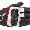 Guantes de moto de cuero Alpinestars Celer v2 -Negro/Blanco/