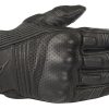 Guantes de moto de cuero Alpinestars -Negro/Negro