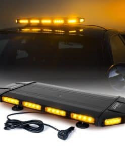 Xprite Barra de luz estroboscópica de emergencia ámbar de