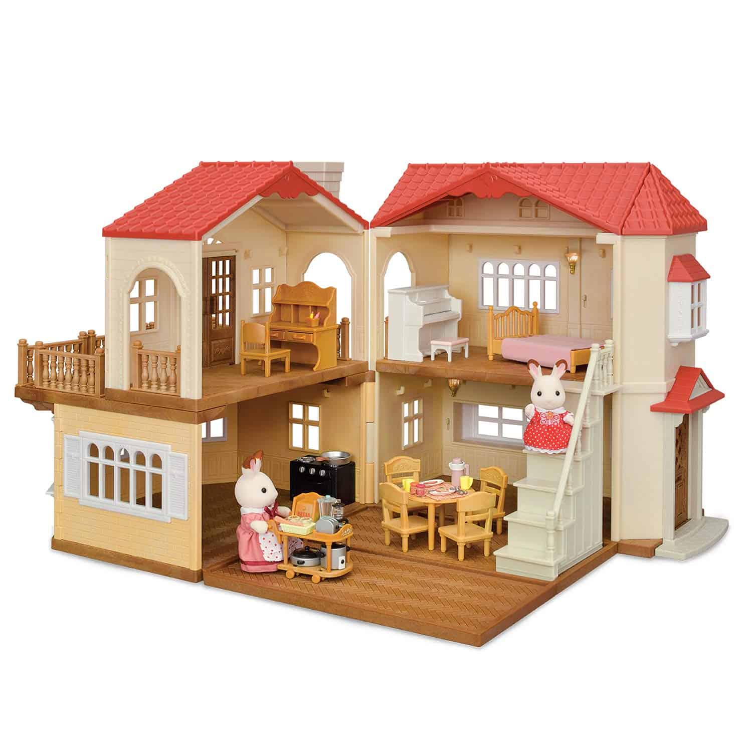 Casa Rural con Techo Rojo de Calico Critters - Casa de