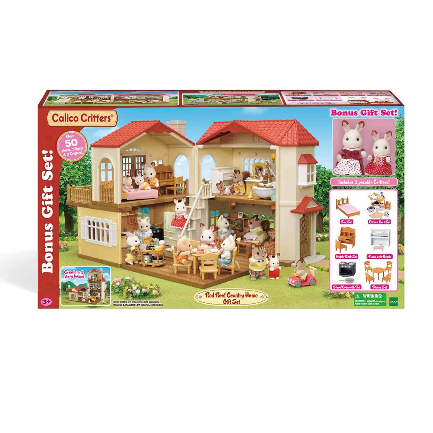 Casa Rural con Techo Rojo de Calico Critters - Casa de - Imagen 8