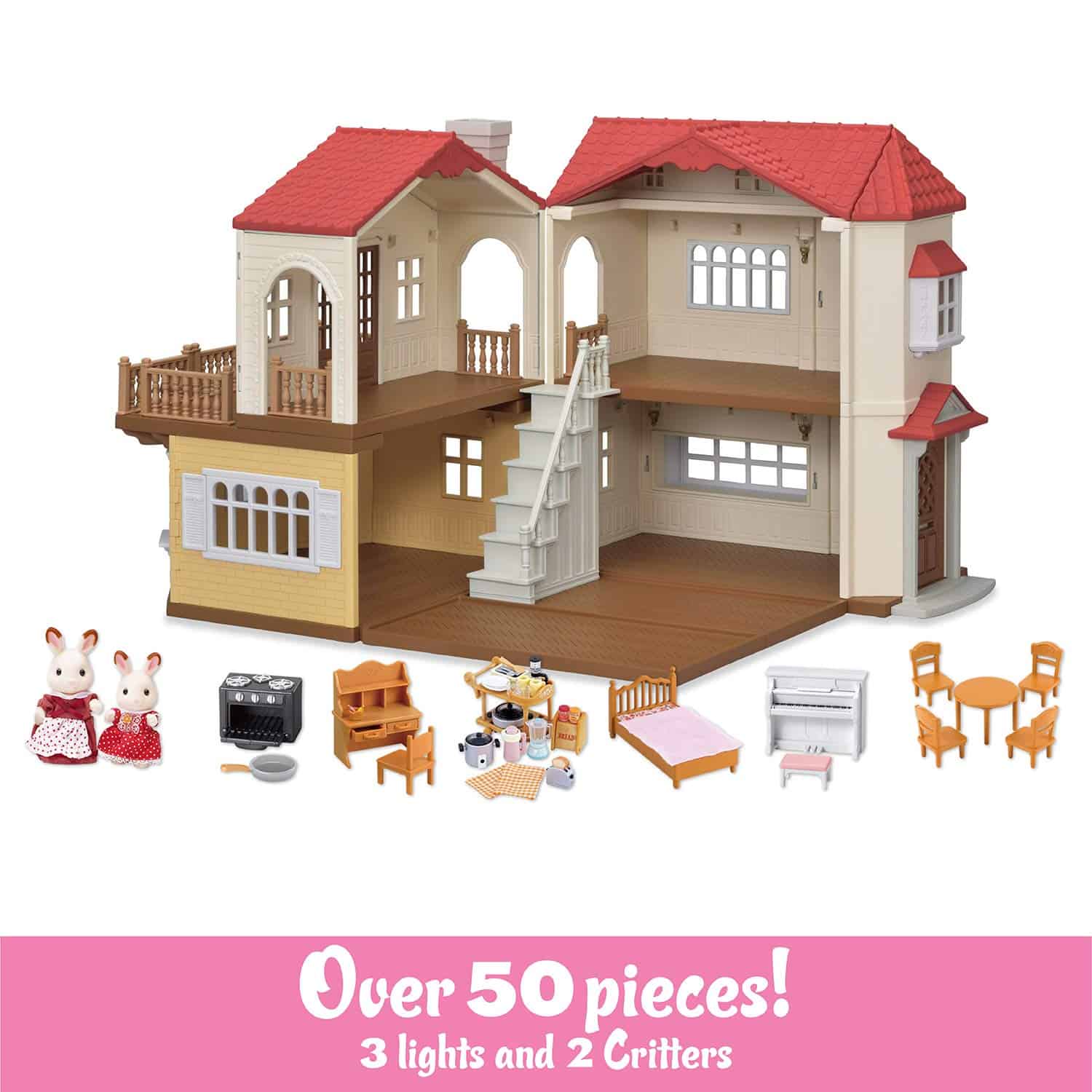 Casa Rural con Techo Rojo de Calico Critters - Casa de - Imagen 5