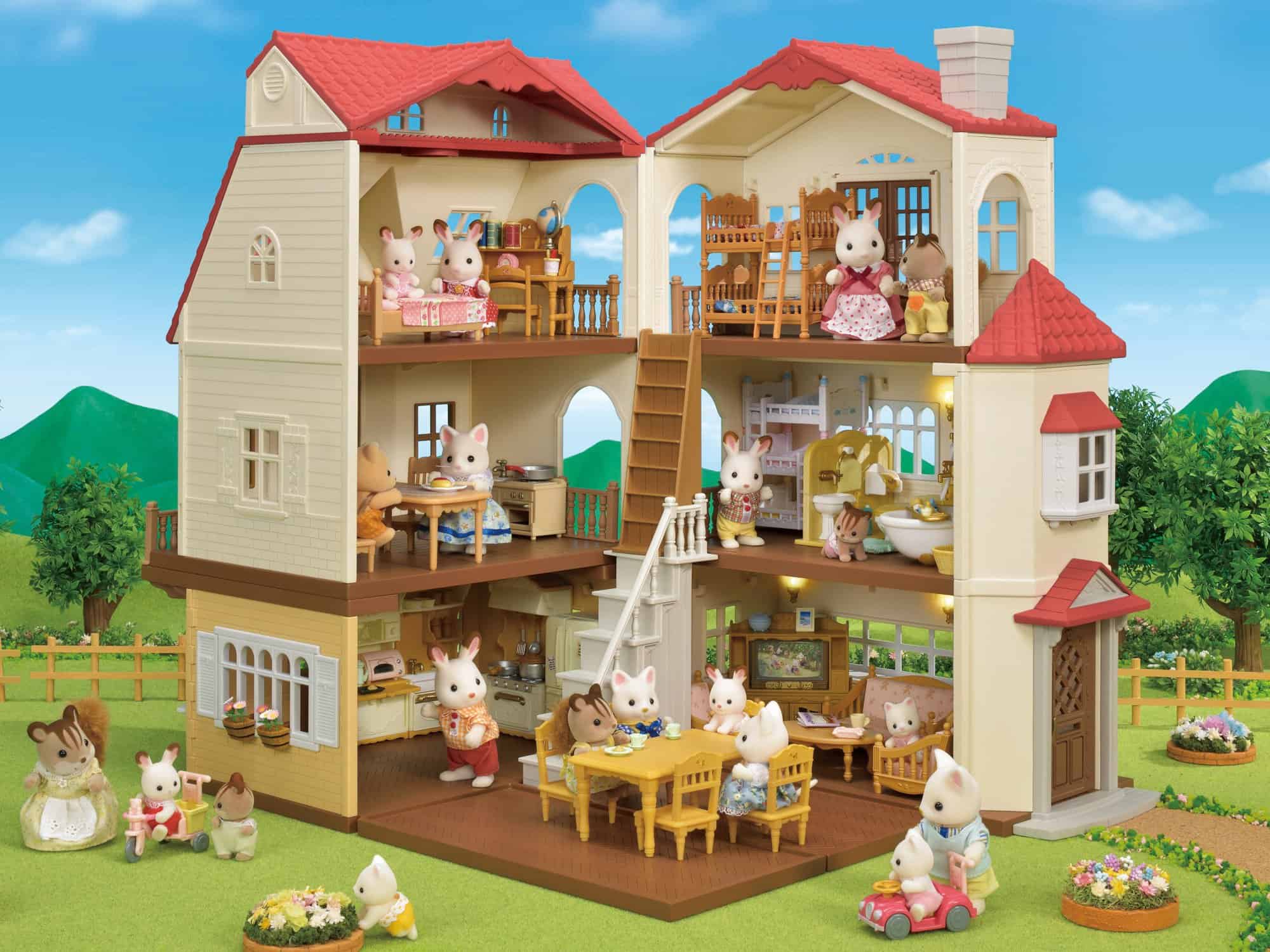 Casa Rural con Techo Rojo de Calico Critters - Casa de - Imagen 9