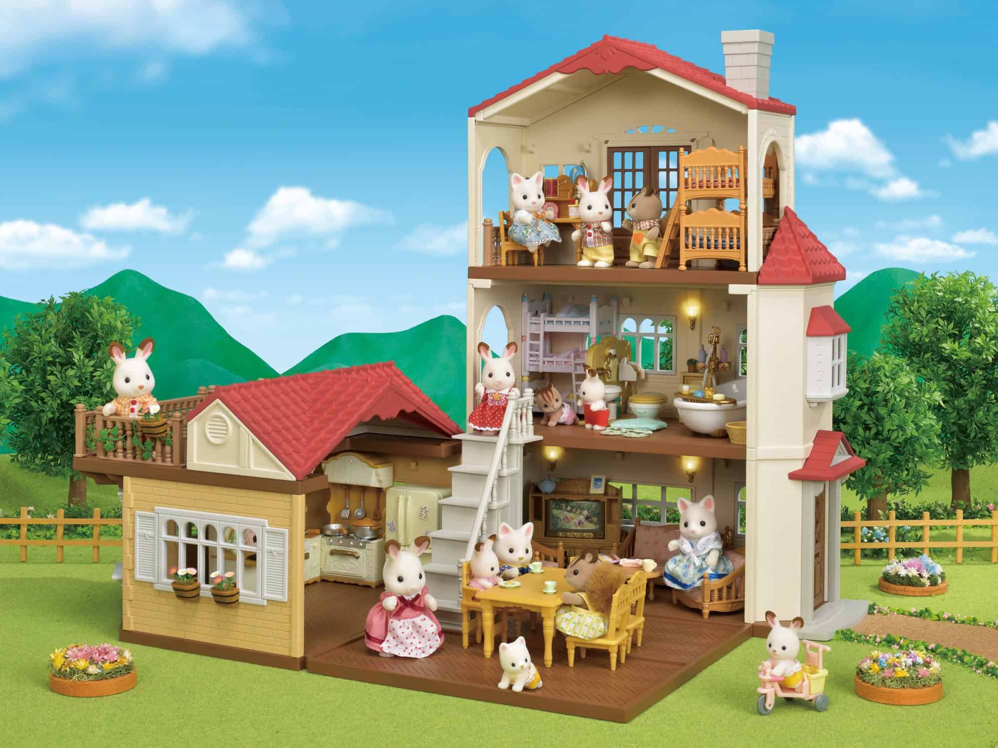 Casa Rural con Techo Rojo de Calico Critters - Casa de - Imagen 10