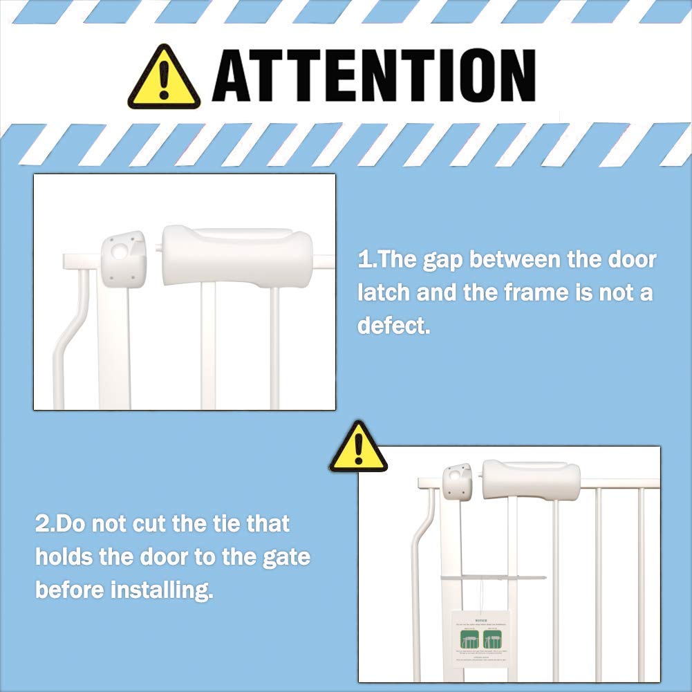 ALLAIBB Puerta de seguridad extra ancha para bebés, - Imagen 7