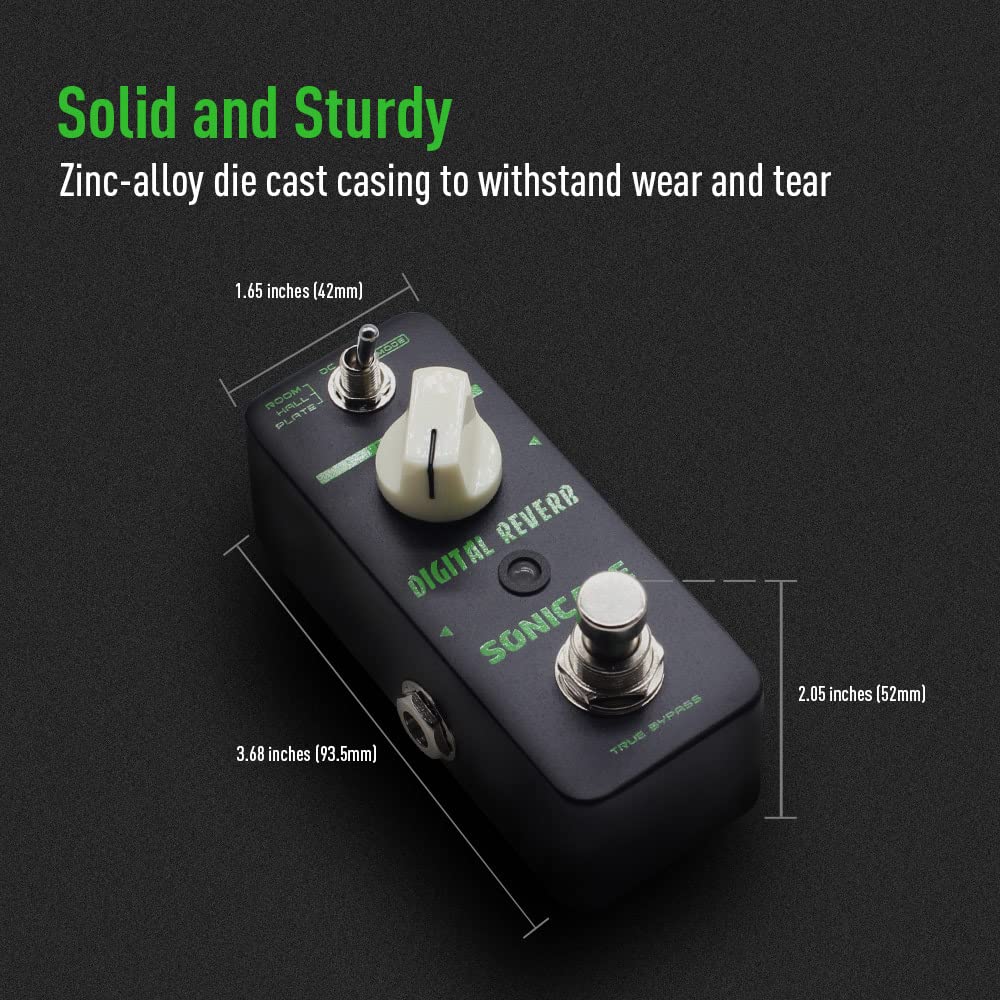 Pedal de Reverb SONICAKE 3 Modos Sala Salón Placa Efecto de - Imagen 6