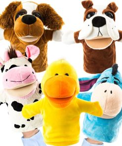 Set de títeres de mano de animales para niños -duraderos