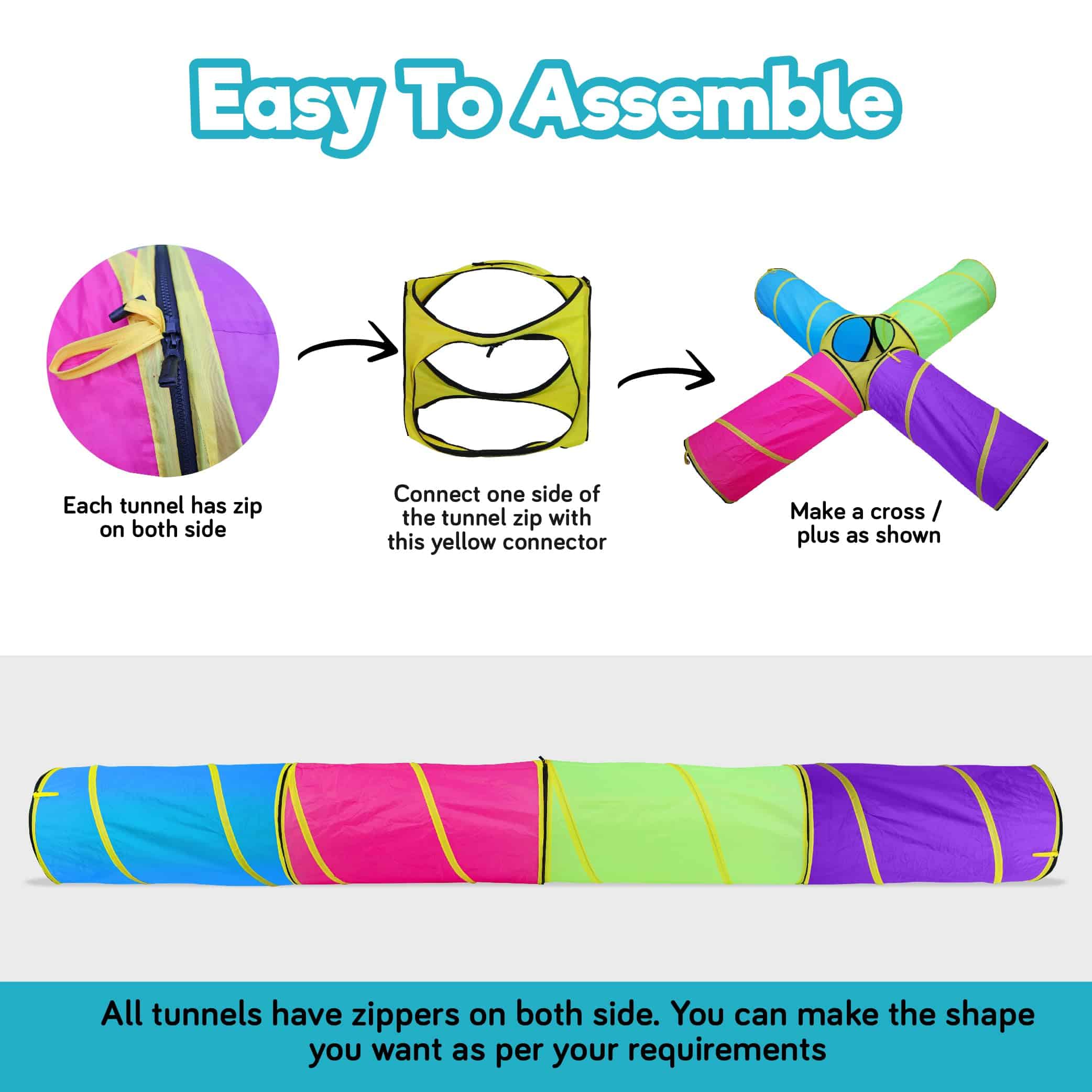 Túneles de Juego para Niños Hide N Side, Túnel de rastreo - Imagen 7