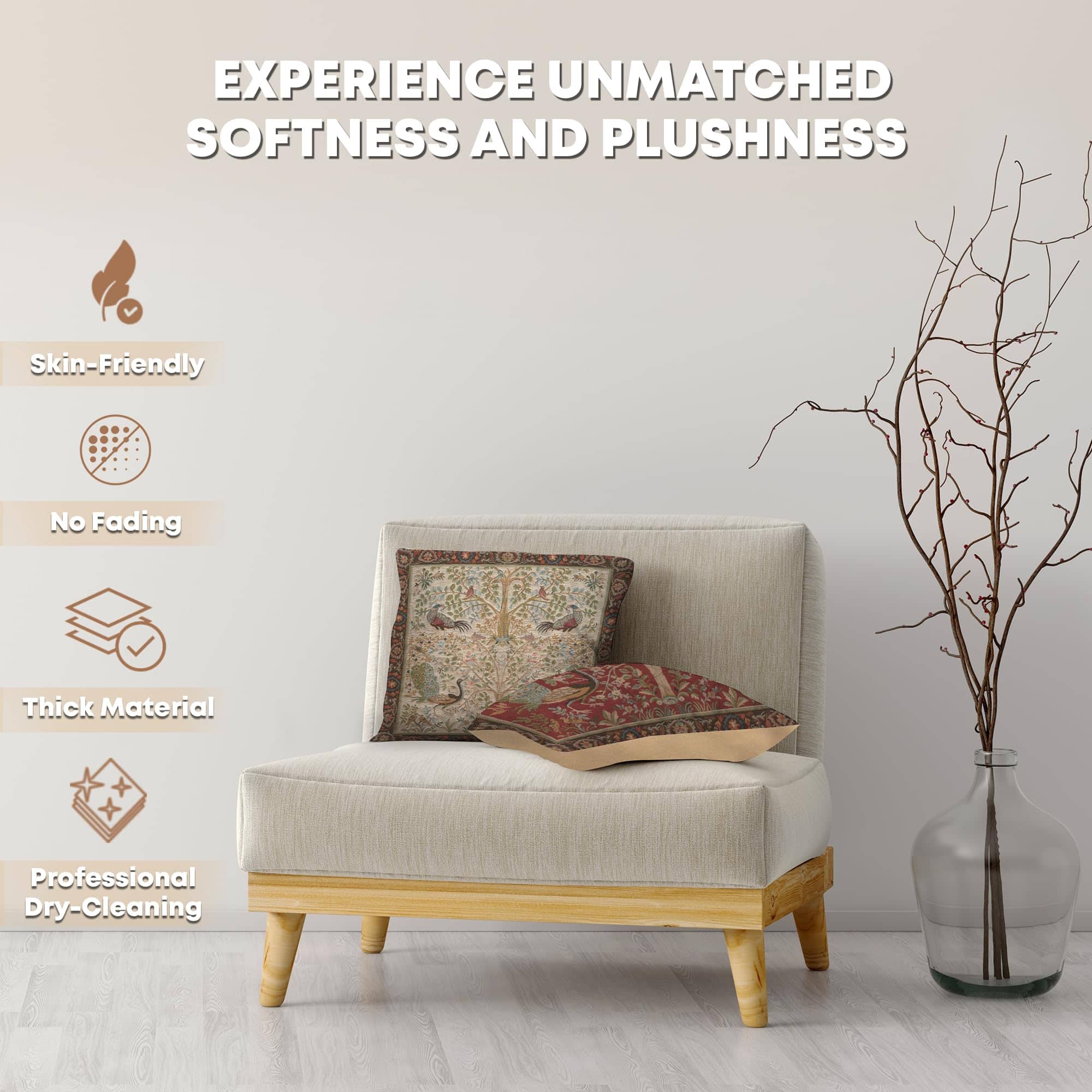 Funda de Almohada Decorativa Charlotte Home -Crema - Imagen 4