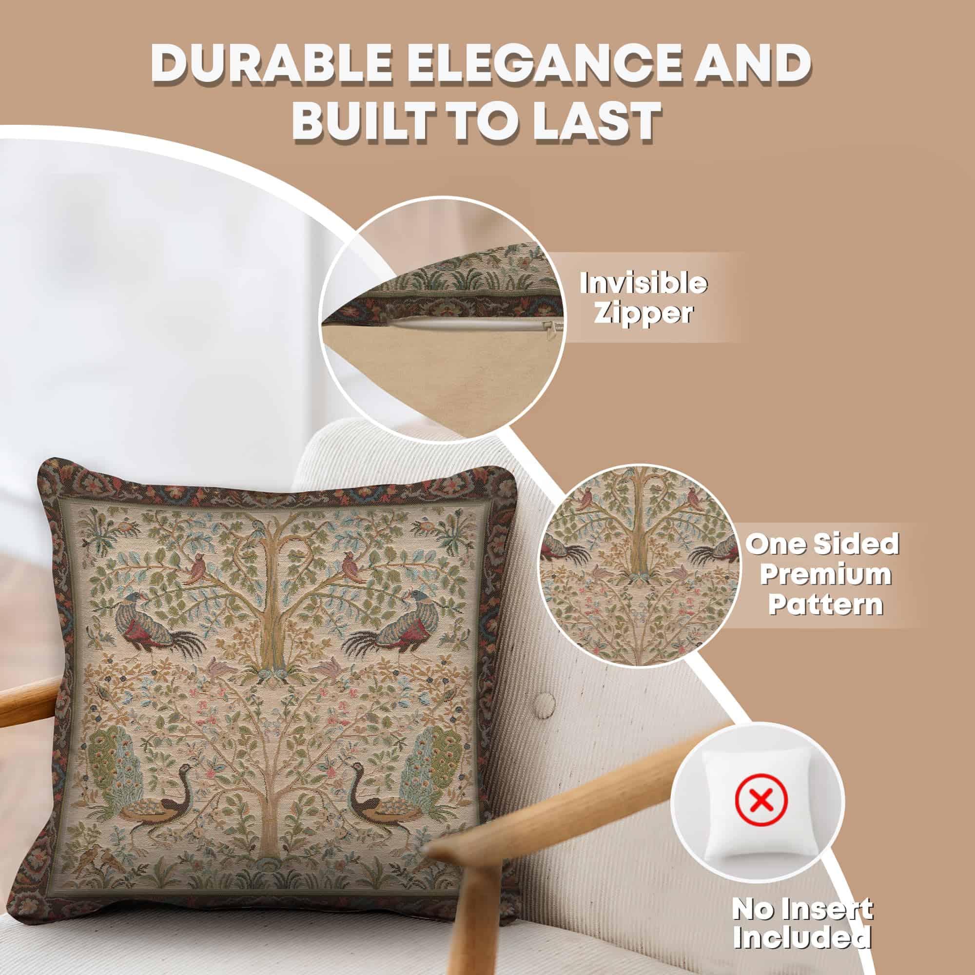 Funda de Almohada Decorativa Charlotte Home -Crema - Imagen 3