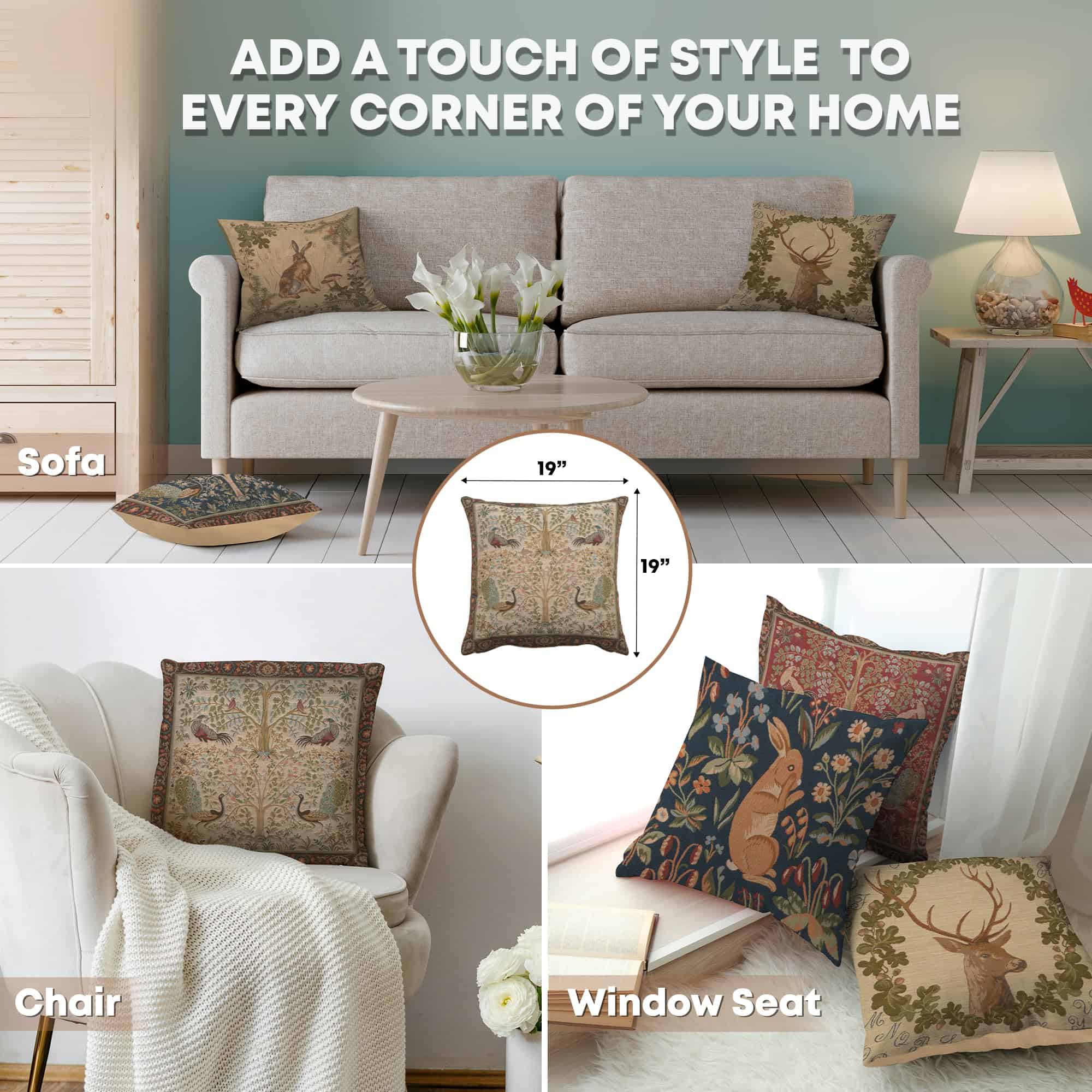 Funda de Almohada Decorativa Charlotte Home -Crema - Imagen 6