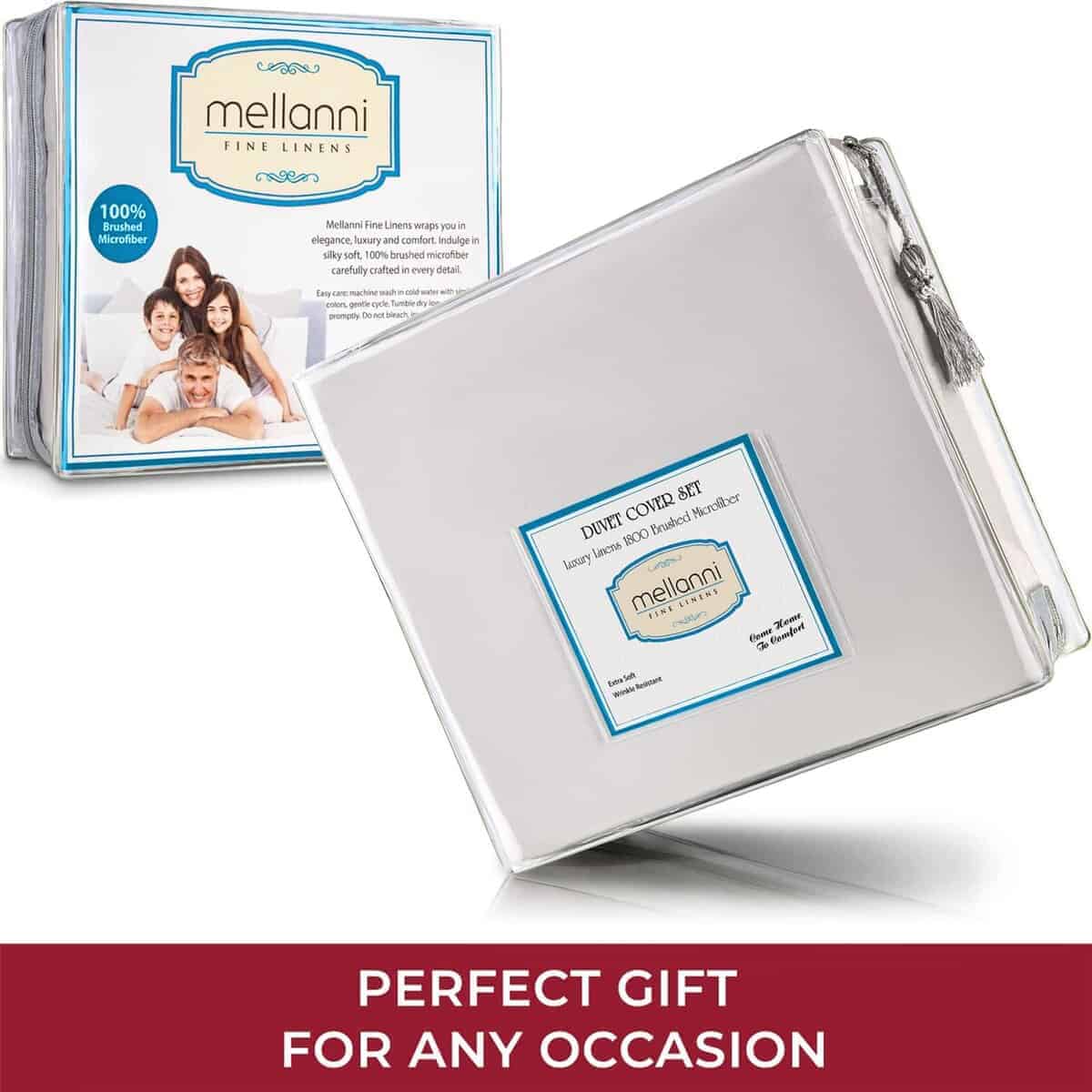 Juego de Funda de Edredón Mellanni - Colección -Blanco - Imagen 8