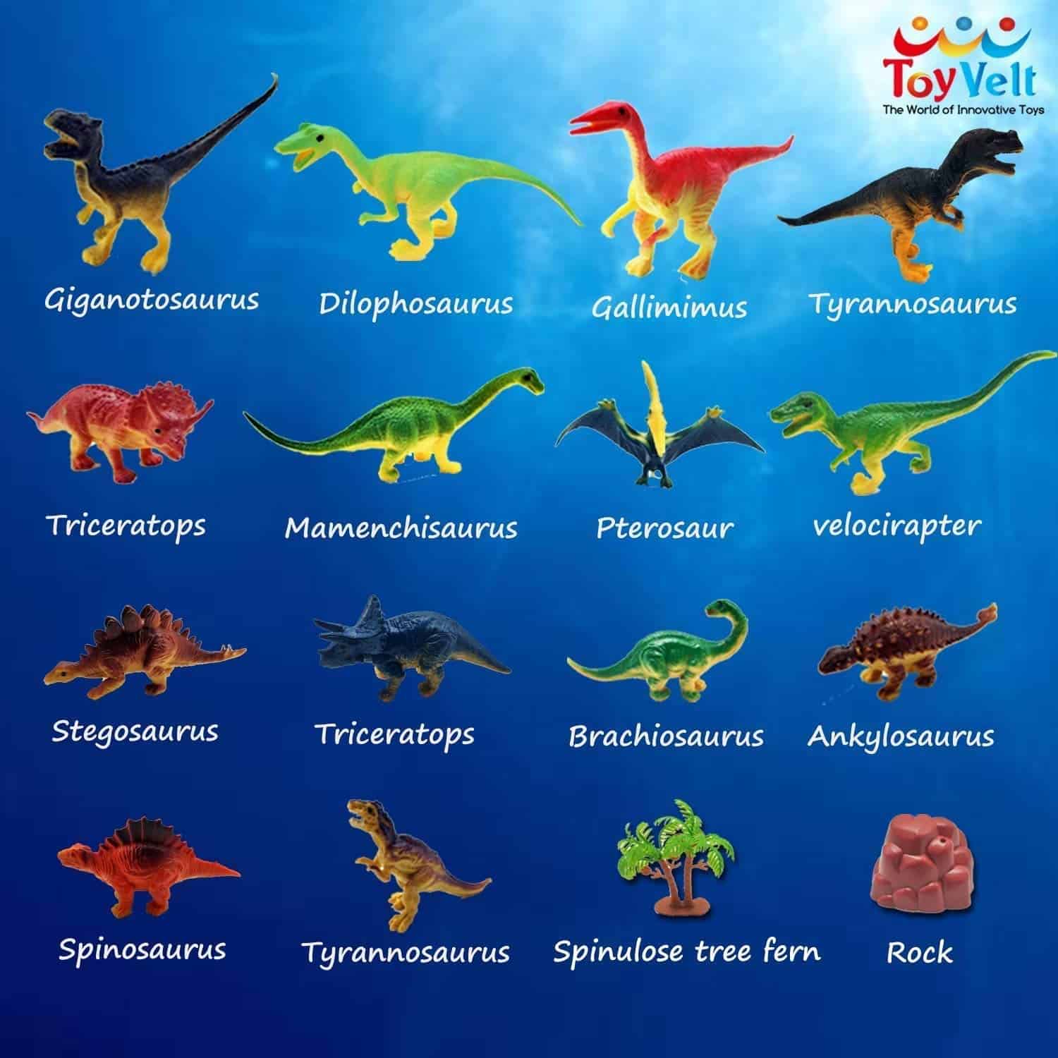 Set de Mundo de Dinosaurios: Figuras, Árboles, Rocas, - Imagen 8