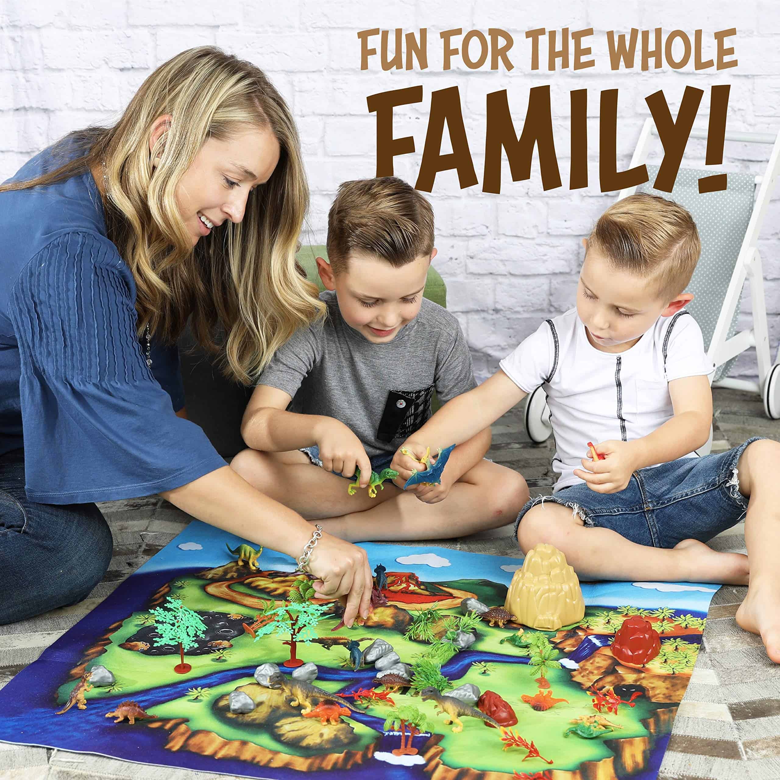 Set de Mundo de Dinosaurios: Figuras, Árboles, Rocas, - Imagen 4