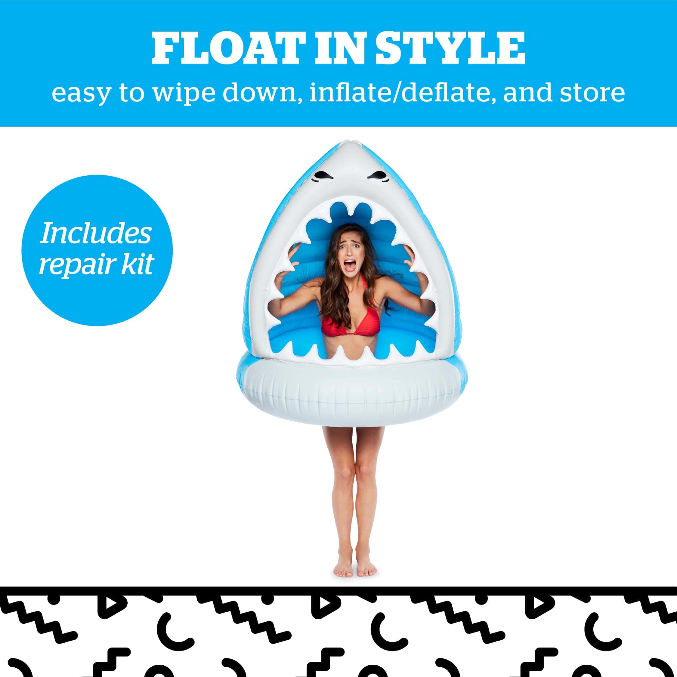 BigMouth Inc. Gigante Tiburón Come-Hombres Flotador para - Imagen 5