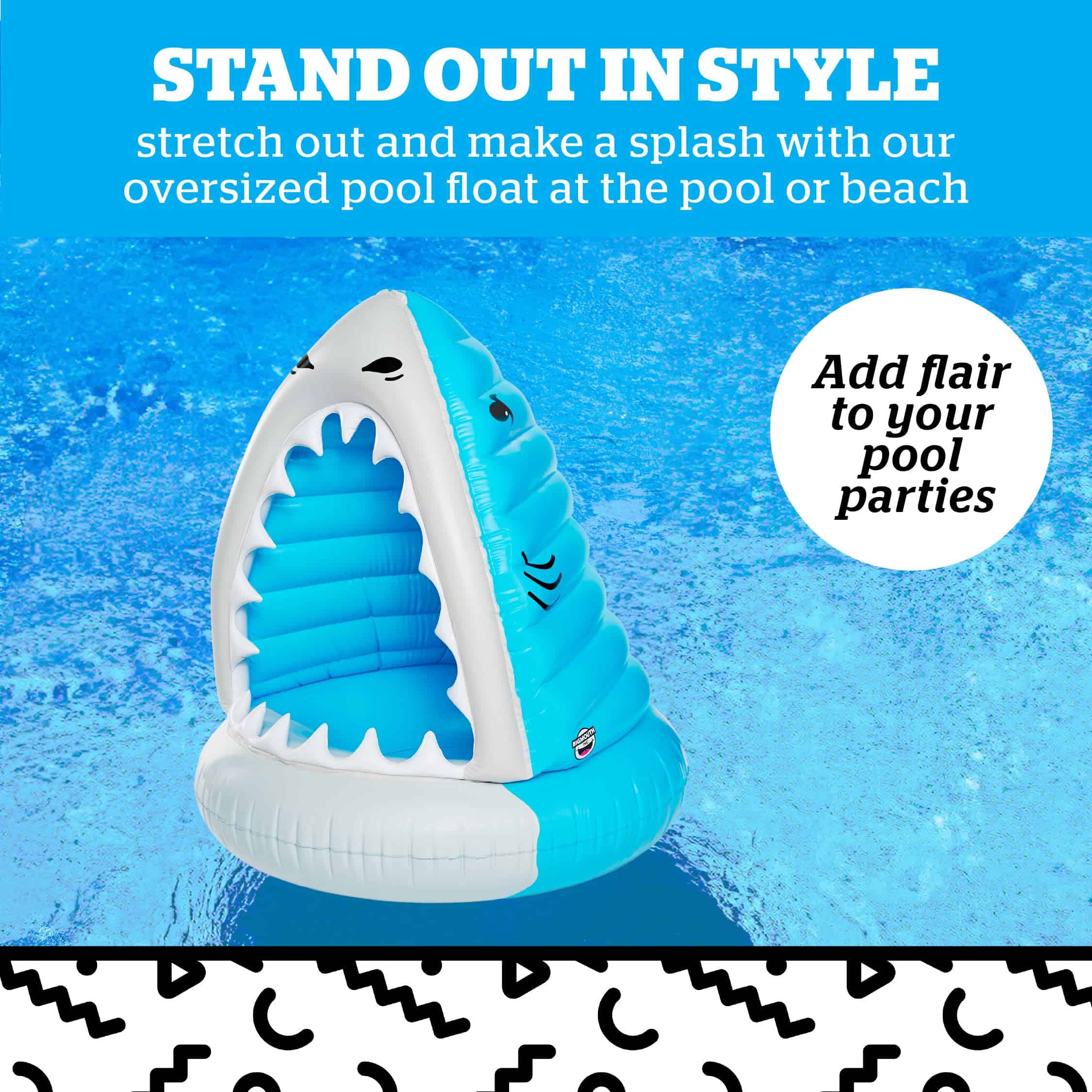 BigMouth Inc. Gigante Tiburón Come-Hombres Flotador para - Imagen 3