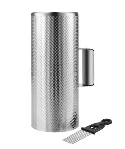 Flexzion Metal Guiro con Scraper Shack 5" x 12" - Merengue