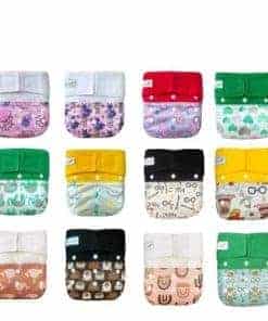 12 Pañales de Tela HD3 de Kawaii Baby Talla Única + 24