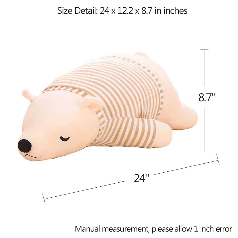 MMTTAO Peluche de Oso Polar Animal Relleno de 24 Pulgadas - Imagen 3