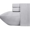 Juego de sábanas de algodón gris claro sólido Extra Largo